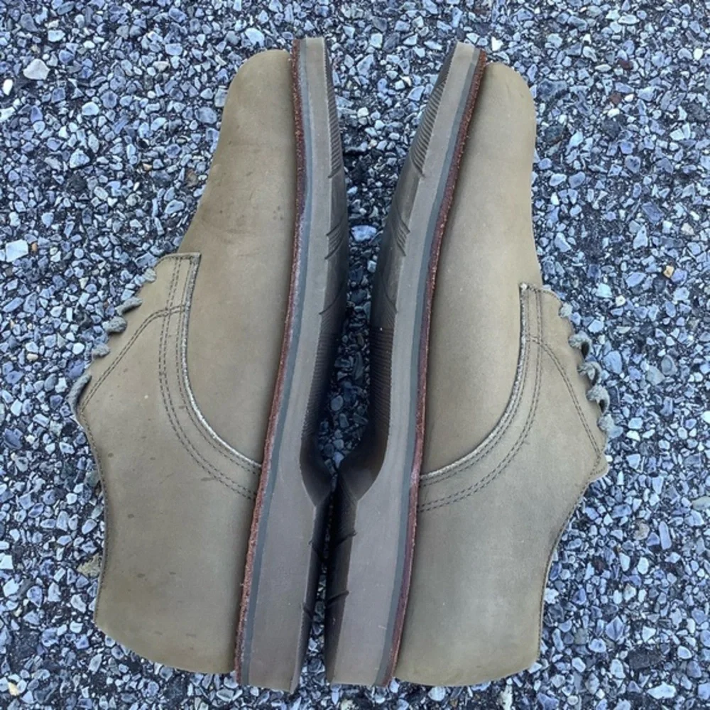 LL‎ Bean Men's Nubuck Suede Leather Vibram Sole Lace Up Shoes Size 10